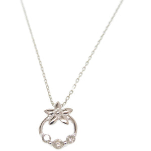 新品同様 ライオンハート K10WG ダイヤ ネックレス ペンダント アクセサリー 0513【中古】LION HEART