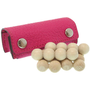 新品同様 エルメス ウッドパズル ケース付 ウッド/シェーブル ナチュラル/ローズショッキング □L刻印 0556【中古】HERMES