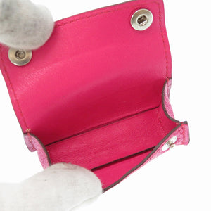 新品同様 エルメス ウッドパズル ケース付 ウッド/シェーブル ナチュラル/ローズショッキング □L刻印 0556【中古】HERMES