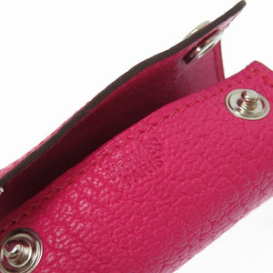 新品同様 エルメス ウッドパズル ケース付 ウッド/シェーブル ナチュラル/ローズショッキング □L刻印 0556【中古】HERMES