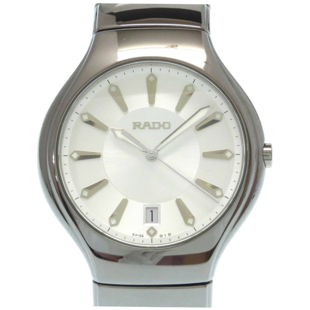 ラドー ダイヤスター クオーツ 腕時計 チタンベルト 115.0654.3 シルバー ガンメタ 0683【中古】RADO メンズ
