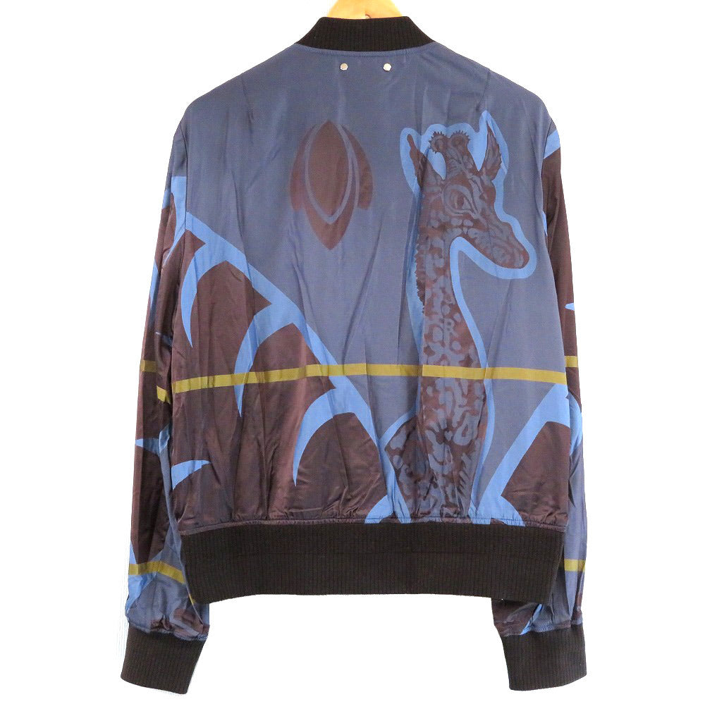 美品 ルイヴィトン チャップマンブラザーズ 17SS ジラフ ボンバージャケット サバンナ ナイロン ブルゾン サイズ48 ブルー 青 LV 0713【中古】LOUIS VUITTON メンズ