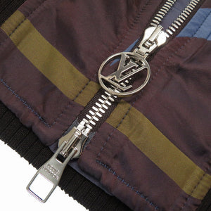 美品 ルイヴィトン チャップマンブラザーズ 17SS ジラフ ボンバージャケット サバンナ ナイロン ブルゾン サイズ48 ブルー 青 LV 0713【中古】LOUIS VUITTON メンズ