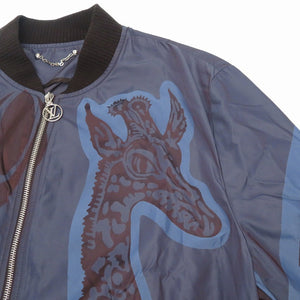 美品 ルイヴィトン チャップマンブラザーズ 17SS ジラフ ボンバージャケット サバンナ ナイロン ブルゾン サイズ48 ブルー 青 LV 0713【中古】LOUIS VUITTON メンズ