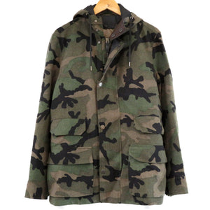 美品 ヴァレンティノ カモフラージュ ジャケット コート 迷彩 ウール サイズ46 ライナー付 0714【中古】VALENTINO メンズ