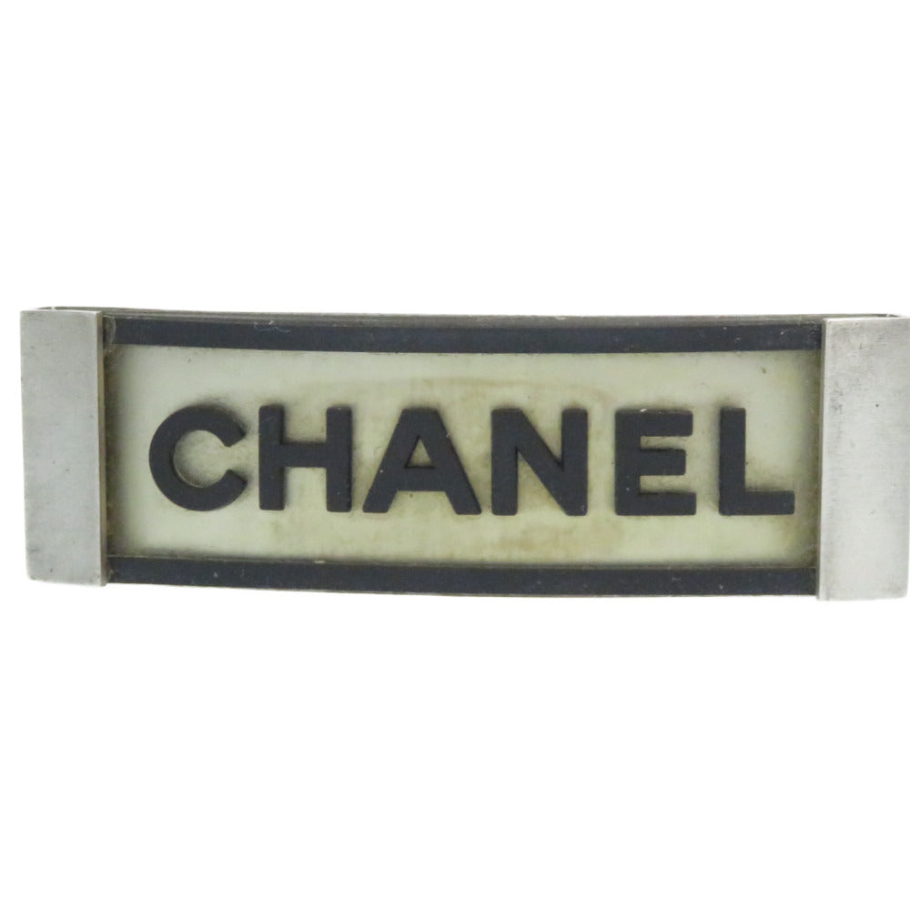 シャネル ロゴ スポーツライン バレッタ ラバーブラック 01P刻印 髪留め 黒 0716【中古】CHANEL アクセサリー