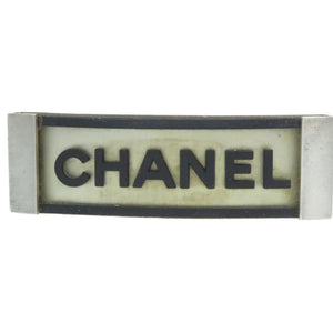 シャネル ロゴ スポーツライン バレッタ ラバーブラック 01P刻印 髪留め 黒 0716【中古】CHANEL アクセサリー