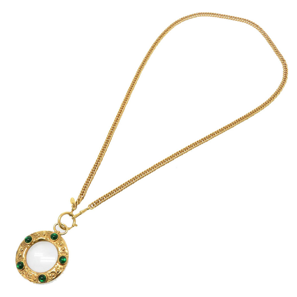 美品 シャネル ルーペ カラーストーン ゴールド ヴィンテージ ゴールド チェーン ネックレス アクセサリー 0765 【中古】 CHANEL