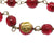 シャネル ヴィンテージ ココマーク レッド ストーン ネックレス アクセサリー 赤 0770 【中古】 CHANEL
