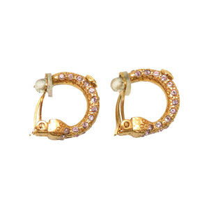 美品 シャネル ストーン ココマーク ゴールド イヤリング アクセサリー 0786 【中古】 CHANEL レディース