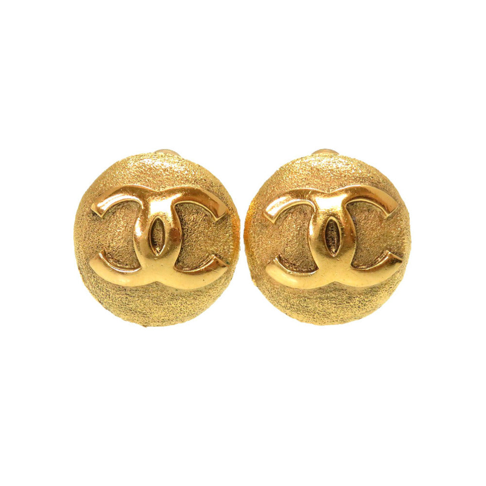 美品 シャネル ヴィンテージ ココマーク ゴールド イヤリング アクセサリー 0787 【中古】 CHANEL