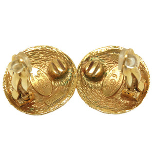 美品 シャネル ヴィンテージ ココマーク ゴールド イヤリング アクセサリー 0787 【中古】 CHANEL
