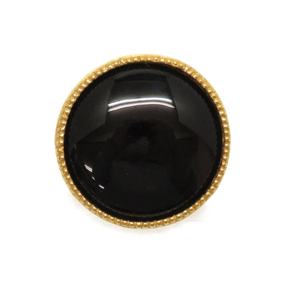 美品 シャネル ヴィンテージ オニキス 96Ａ ゴールド ブローチ アクセサリー ブラック 黒 0015 【中古】 CHANEL