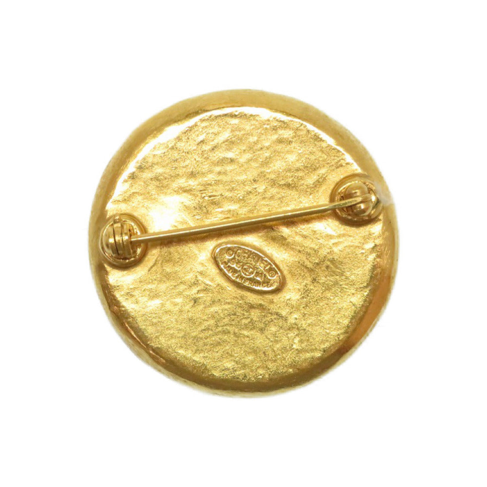 美品 シャネル ヴィンテージ オニキス 96Ａ ゴールド ブローチ アクセサリー ブラック 黒 0015 【中古】 CHANEL