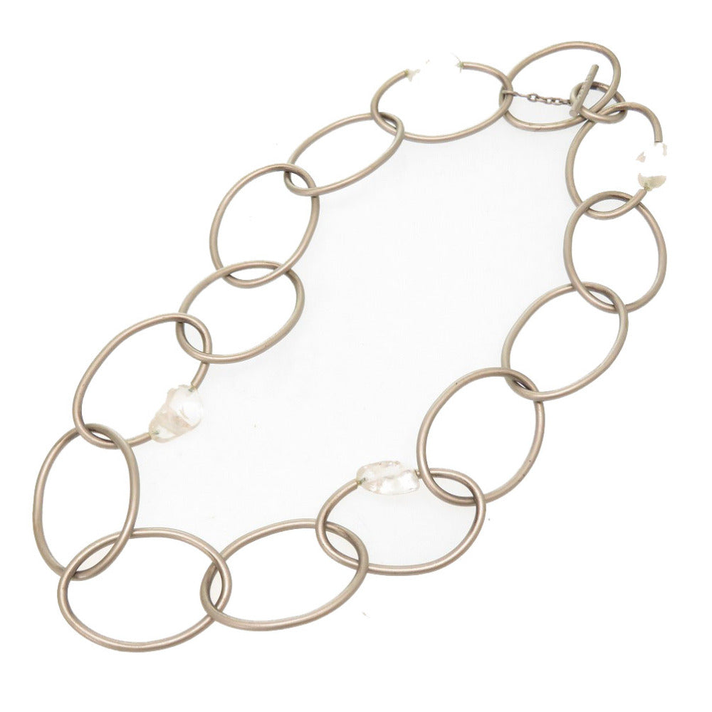 シャネル ヴィンテージ ストーン ステンレス 99A シルバー チェーン ベルト アクセサリー 0126 【中古】CHANEL