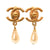 美品 シャネル ヴィンテージ フェイクパール ココマーク ターンロック 95P イヤリング アクセサリー0054 【中古】 CHANEL
