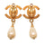 美品 シャネル ヴィンテージ フェイクパール ココマーク ターンロック 95P イヤリング アクセサリー0054 【中古】 CHANEL