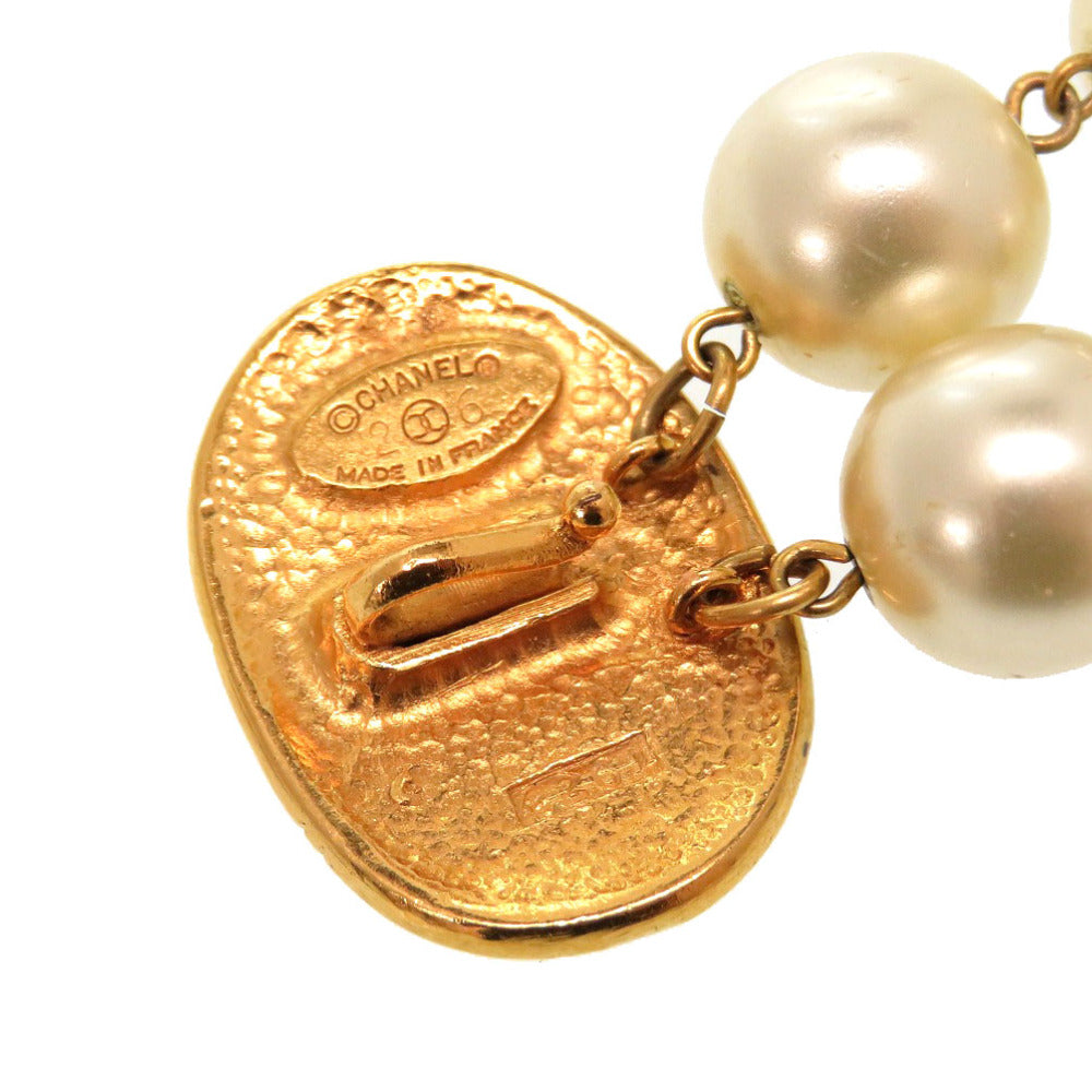 美品 シャネル ヴィンテージ クラウン ココマーク 2連 ブレスレット フェイクパール アクセサリー 0057 【中古】 CHANEL