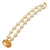 美品 シャネル ヴィンテージ クラウン ココマーク 2連 ブレスレット フェイクパール アクセサリー 0057 【中古】 CHANEL