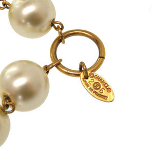 美品 シャネル ヴィンテージ クラウン ココマーク 2連 ブレスレット フェイクパール アクセサリー 0057 【中古】 CHANEL