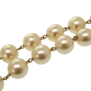 美品 シャネル ヴィンテージ クラウン ココマーク 2連 ブレスレット フェイクパール アクセサリー 0057 【中古】 CHANEL