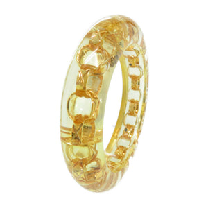 シャネル チェーン クリア バングル ヴィンテージ ゴールド アクセサリー アンティーク 0068【中古】CHANEL