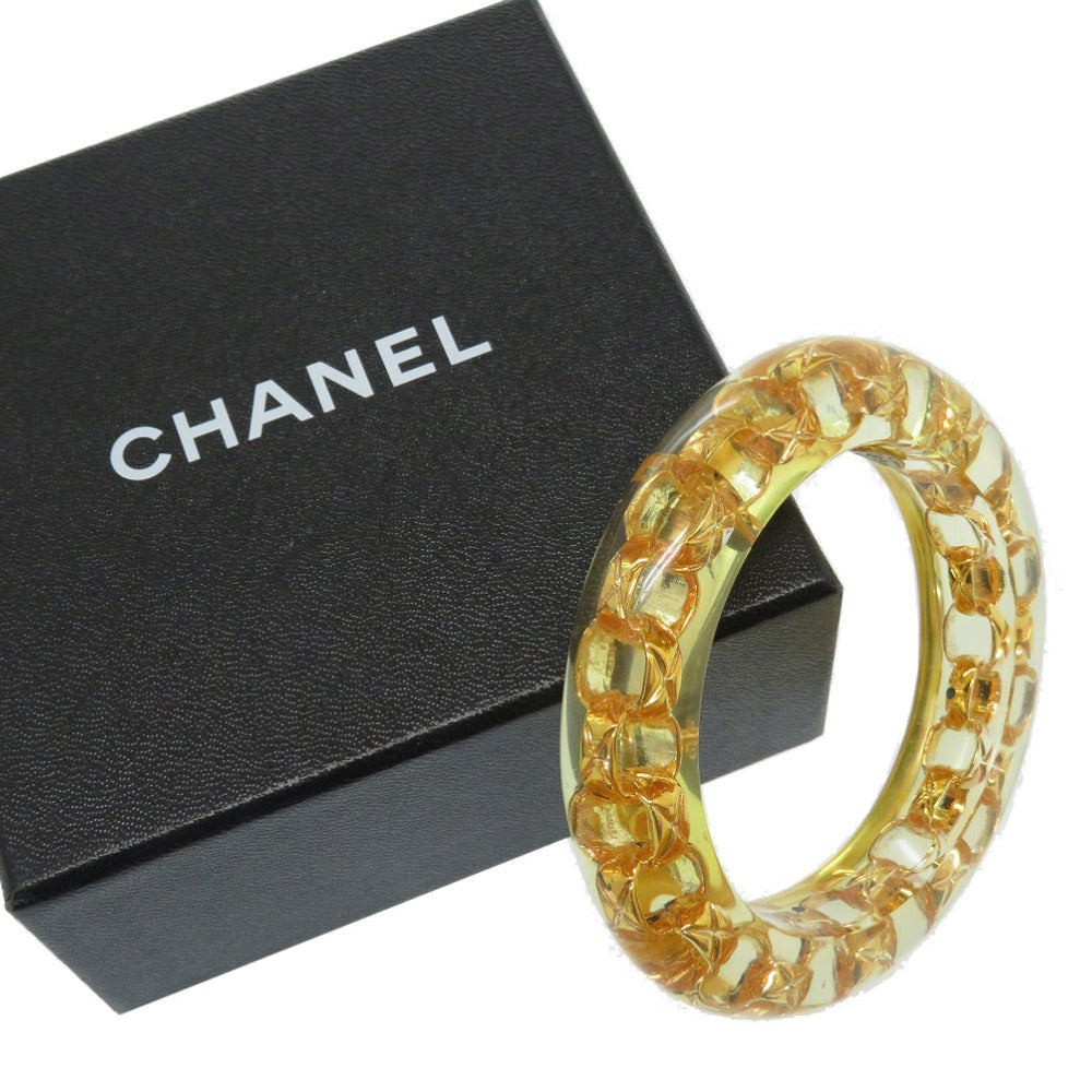 シャネル チェーン クリア バングル ヴィンテージ ゴールド アクセサリー アンティーク 0068【中古】CHANEL