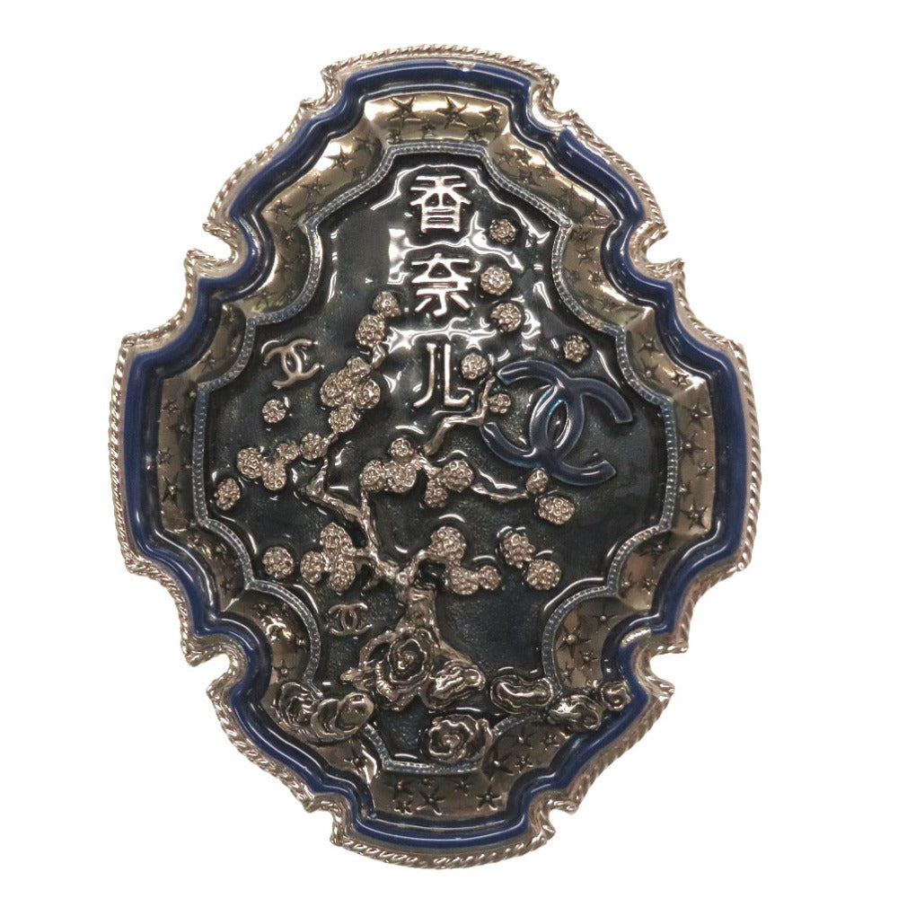 美品 シャネル ココマーク 香奈ル ブローチ 10A ガンメタリック アクセサリー 0086 【中古】 CHANEL