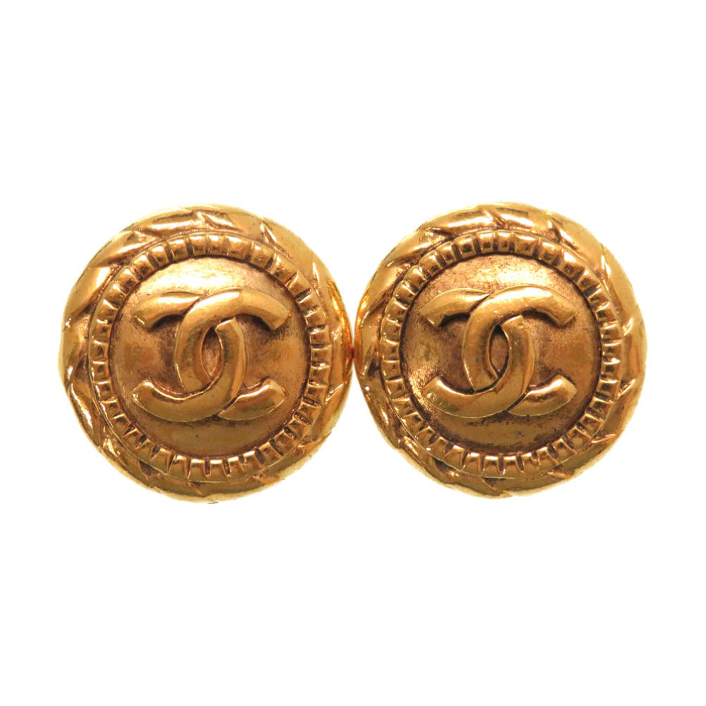 美品 シャネル ヴィンテージ ココマーク ゴールド イヤリング アクセサリー 0088 【中古】 CHANEL