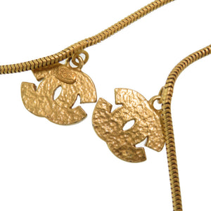 美品 シャネル ココマーク ワイヤー チェーン ピアス ゴールド ヴィンテージ 01P刻印 アクセサリー 0093【中古】CHANEL