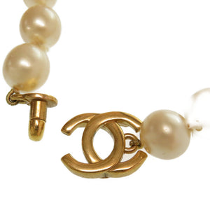 シャネル ココマーク ターンロック パール ネックレス フェイクパール ゴールド金具 アクセサリー ヴィンテージ 0095【中古】CHANEL