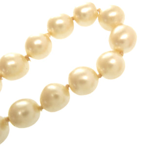 シャネル ココマーク ターンロック パール ネックレス フェイクパール ゴールド金具 アクセサリー ヴィンテージ 0095【中古】CHANEL