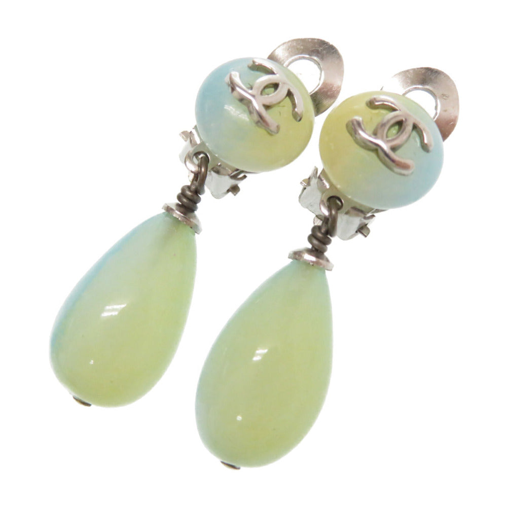 美品 シャネル ココマーク カラーストーン イヤリング ブルー/イエロー 99P アクセサリー 0102【中古】CHANEL