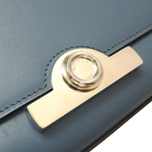 美品 モワナ Mini Rejane 2WAY ショルダー ハンドバッグ レザー ブルー ショルダーストラップ 0107【中古】MOYNAT