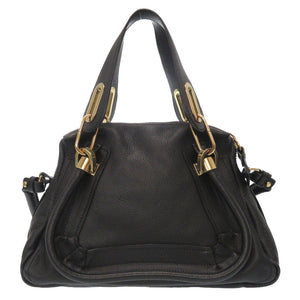 美品 クロエ パラティ スモール レザー ブラック 2WAY ハンドバッグ バッグ 黒 0114 【中古】 Chloe レディース
