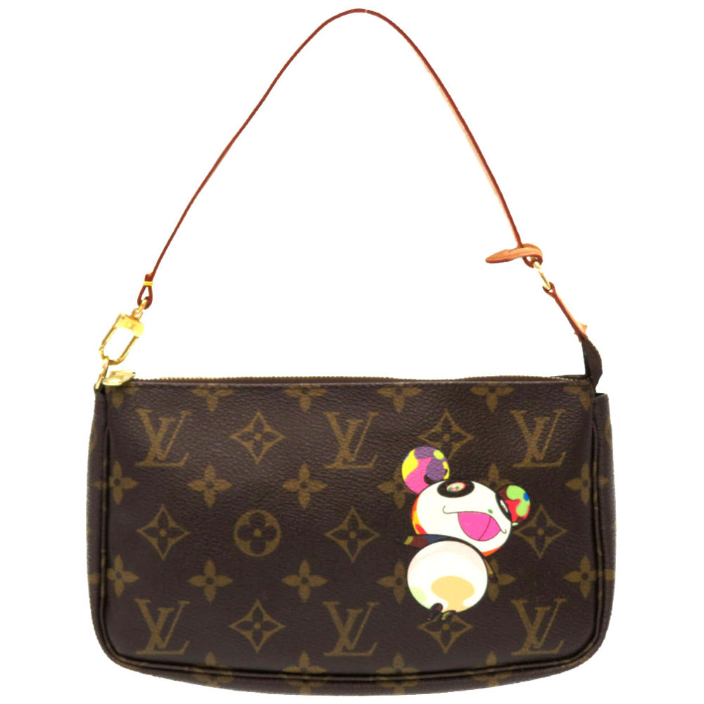 美品 ルイヴィトン モノグラム パンダ ポシェット アクセソワール M51981 村上隆 アクセサリーポーチ バッグ LV 0035【中古】LOUIS VUITTON