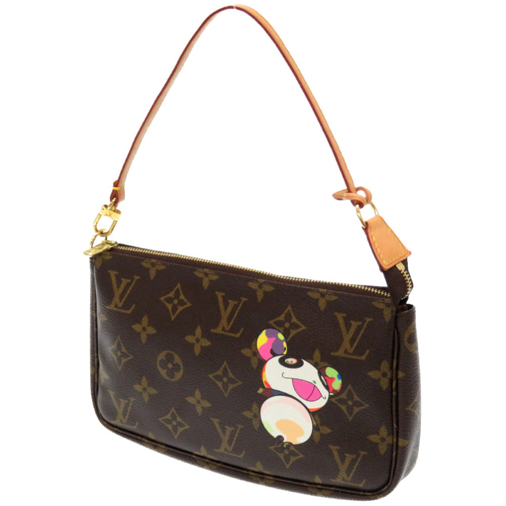 美品 ルイヴィトン モノグラム パンダ ポシェット アクセソワール M51981 村上隆 アクセサリーポーチ バッグ LV 0035【中古】LOUIS VUITTON