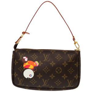 美品 ルイヴィトン モノグラム パンダ ポシェット アクセソワール M51981 村上隆 アクセサリーポーチ バッグ LV 0035【中古】LOUIS VUITTON