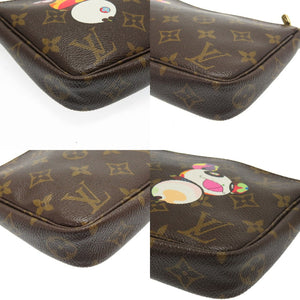 美品 ルイヴィトン モノグラム パンダ ポシェット アクセソワール M51981 村上隆 アクセサリーポーチ バッグ LV 0035【中古】LOUIS VUITTON