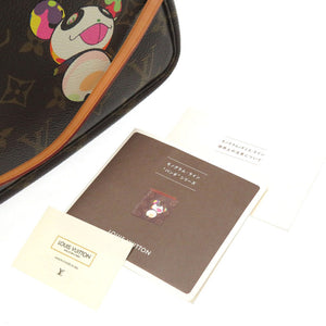 美品 ルイヴィトン モノグラム パンダ ポシェット アクセソワール M51981 村上隆 アクセサリーポーチ バッグ LV 0035【中古】LOUIS VUITTON