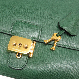 エルメス サックアデペッシュ ヴィンテージ ショルダーバッグ クシュベル ヴェール ジェット 〇R刻印 0041【中古】HERMES