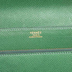 エルメス サックアデペッシュ ヴィンテージ ショルダーバッグ クシュベル ヴェール ジェット 〇R刻印 0041【中古】HERMES
