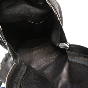 美品 ディースクエアード スタッズ レザー ブラック ヴィンテージ加工 リュックサック バックパック バッグ 黒 0067 【中古】 DSQUARED2