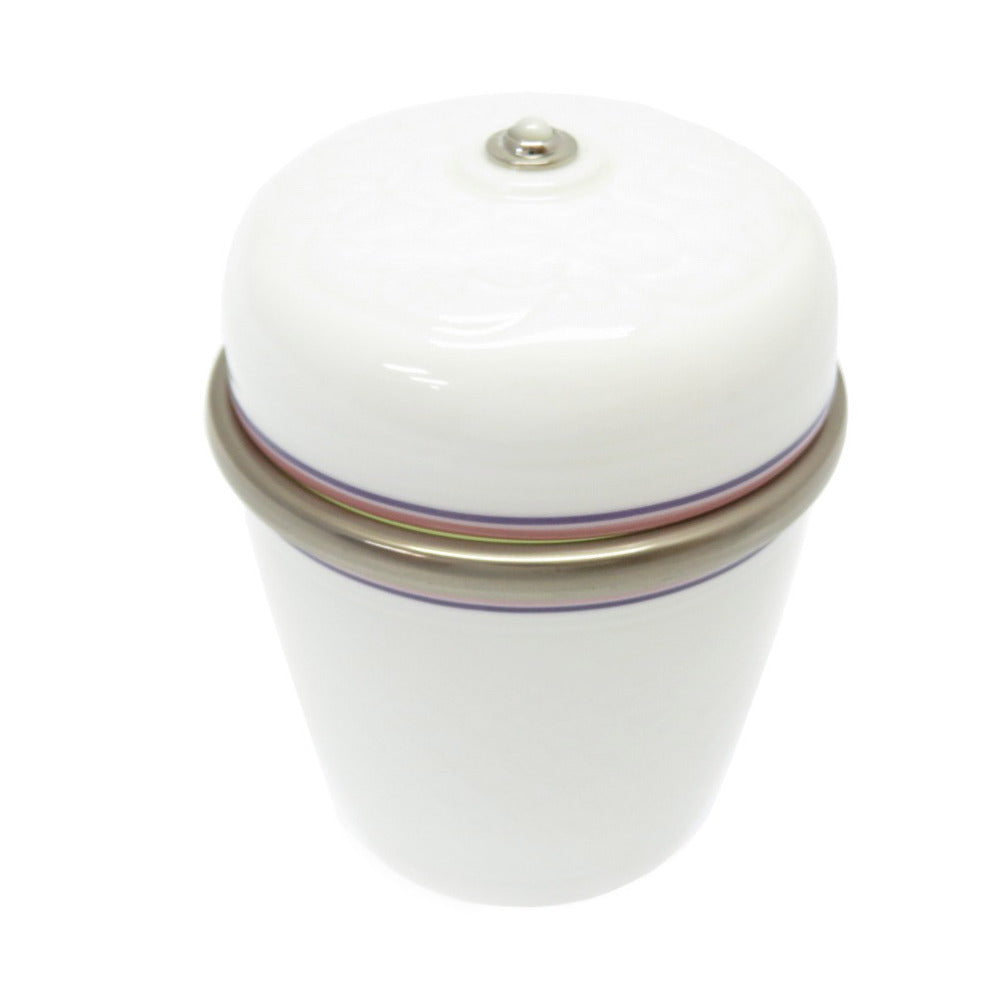 未使用 カルティエ アロマキャンドル キャンドルホルダー 陶器 ホワイト 0077【中古】CARTIER