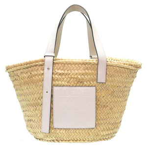 未使用 ロエベ バスケットバッグ カーフ ヤシの葉 ホワイト トートバッグ バッグ 白 0082 【中古】 LOEWE