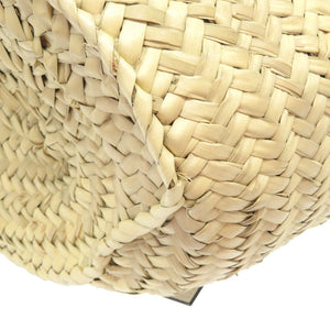 未使用 ロエベ バスケットバッグ カーフ ヤシの葉 ホワイト トートバッグ バッグ 白 0082 【中古】 LOEWE