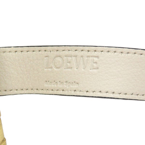 未使用 ロエベ バスケットバッグ カーフ ヤシの葉 ホワイト トートバッグ バッグ 白 0082 【中古】 LOEWE