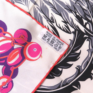 エルメス カレ90 Mythiques phoenix 不死鳥の神話 シルク ホワイト スカーフ 白 0104 【中古】 HERMES