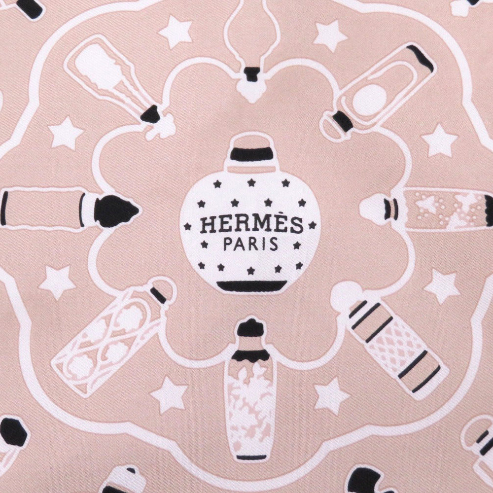 新品同様 エルメス カレ55 香水瓶 Les Flacons Bandana シルク イエロー スカーフ 0108 【中古】 HERMES