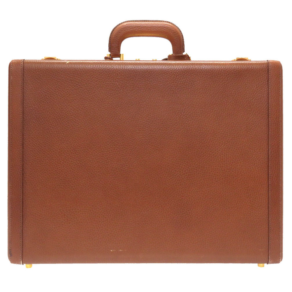 エルメス アルデンヌ ブラウン ゴールド金具 □A刻印 ヴィンテージ アタッシュケース バッグ 茶 0112 【中古】 HERMES